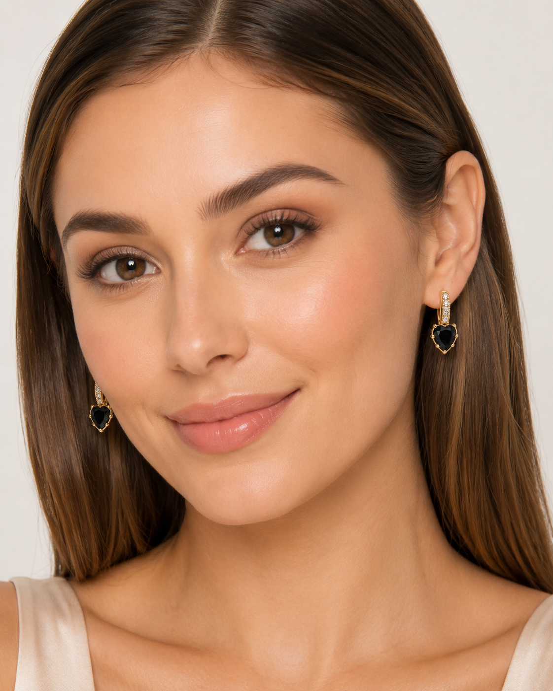 Aretes Corazón Ébano Royale