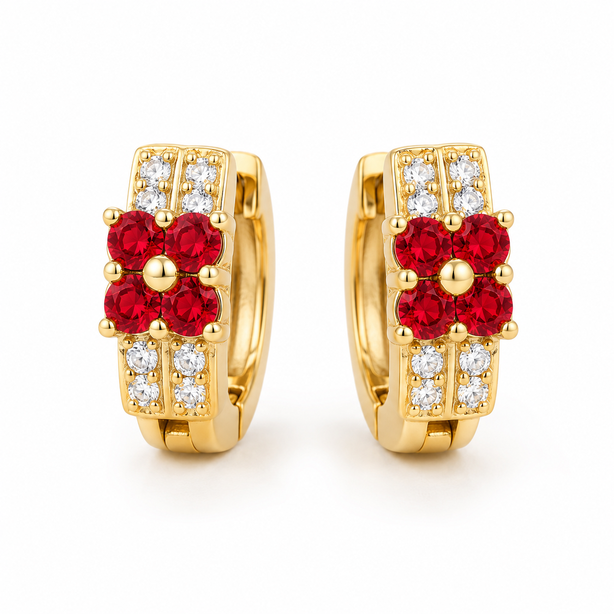Aretes Rubí Imperial
