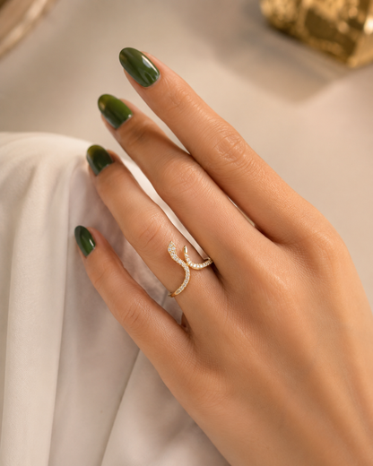 Anillo Diamante Serpentina