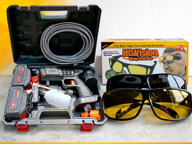 COMBO 3 HIDROLAVADORA + JUEGO DE LENTES