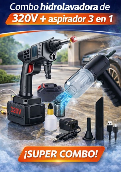 COMBO 6 HIDROLAVADORA 320V + ASPIRADORA