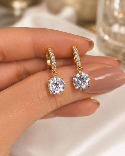 Aretes Diamante Crown Luxe