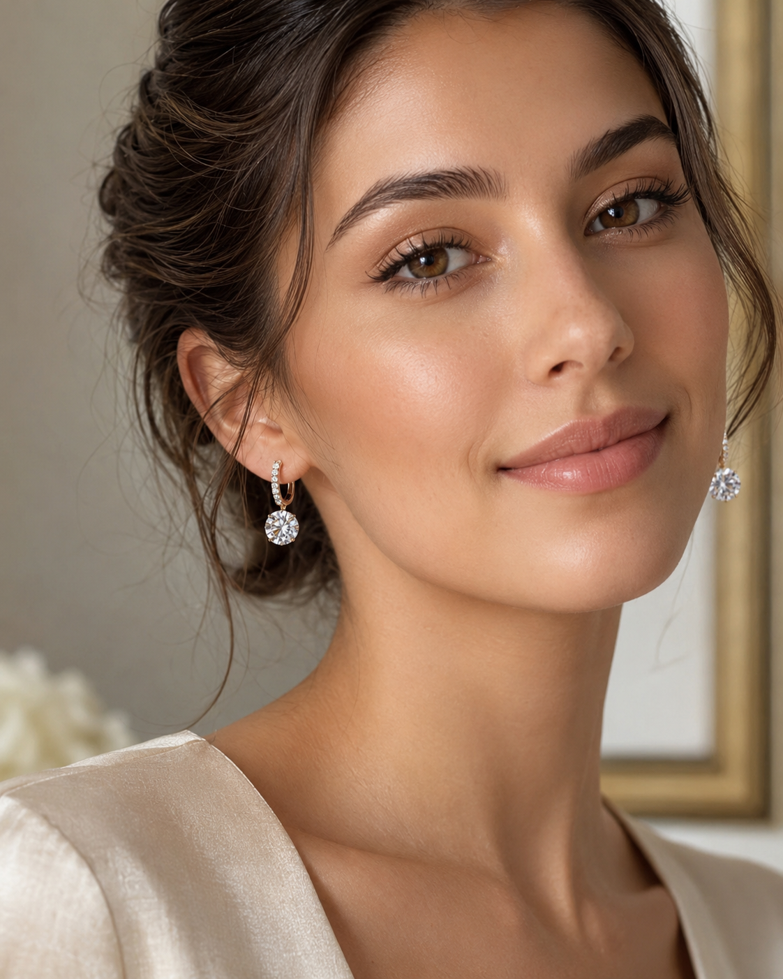 Aretes Diamante Crown Luxe