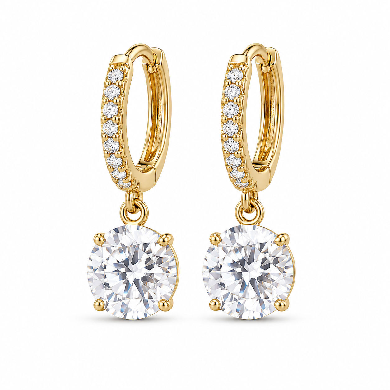 Aretes Diamante Crown Luxe