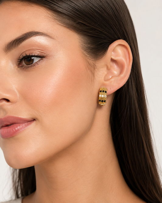 Aretes Diamante Negro Royale