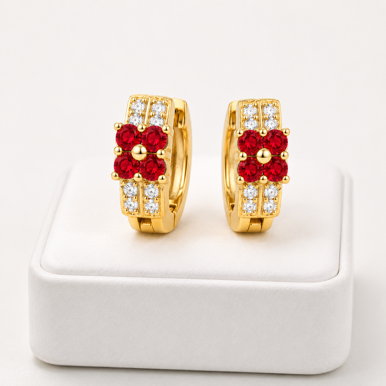 Aretes Rubí Imperial