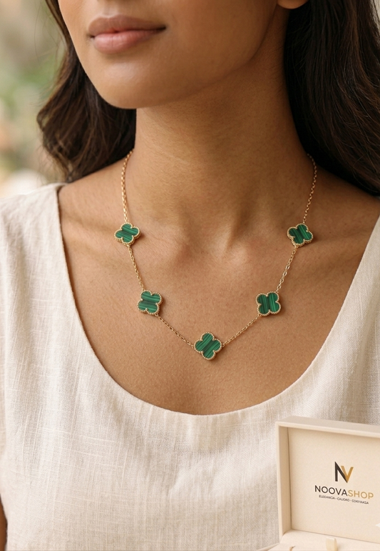 Collar Trébol Esmeralda Royale